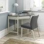 Bergen Corner Desk in Soft Grey & Washed Oak
