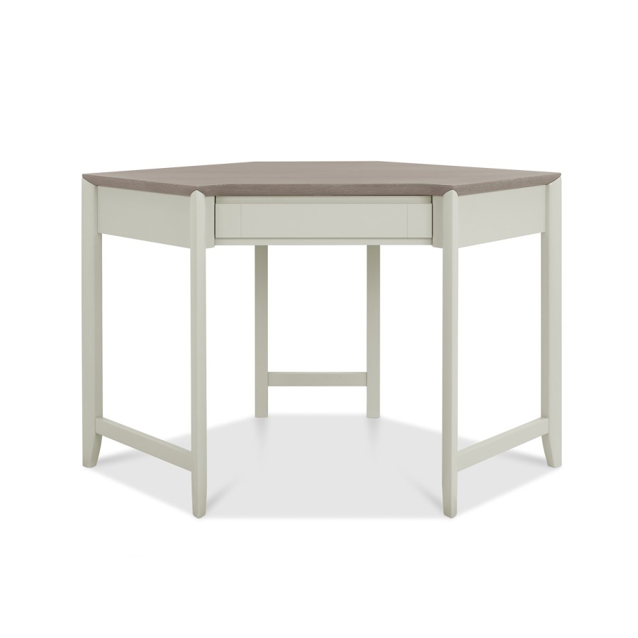 Bergen Corner Desk in Soft Grey & Washed Oak