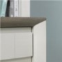 Bergen Corner Desk in Soft Grey & Washed Oak