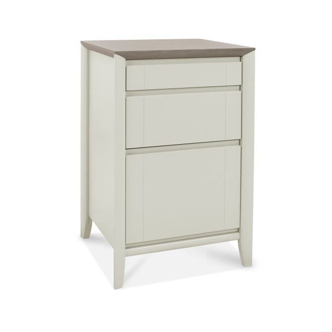 Bergen Office Filing Cabinet in Soft Grey & Painted White