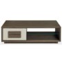 City Weathered Oak and Grey Coffee Table with Drawer