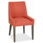 City Weathered Oak and Grey Pair of Scoop Back Chairs in Burnt Orange