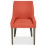 City Weathered Oak and Grey Pair of Scoop Back Chairs in Burnt Orange