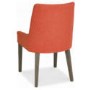City Weathered Oak and Grey Pair of Scoop Back Chairs in Burnt Orange