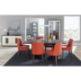 City Weathered Oak and Grey Pair of Scoop Back Chairs in Burnt Orange