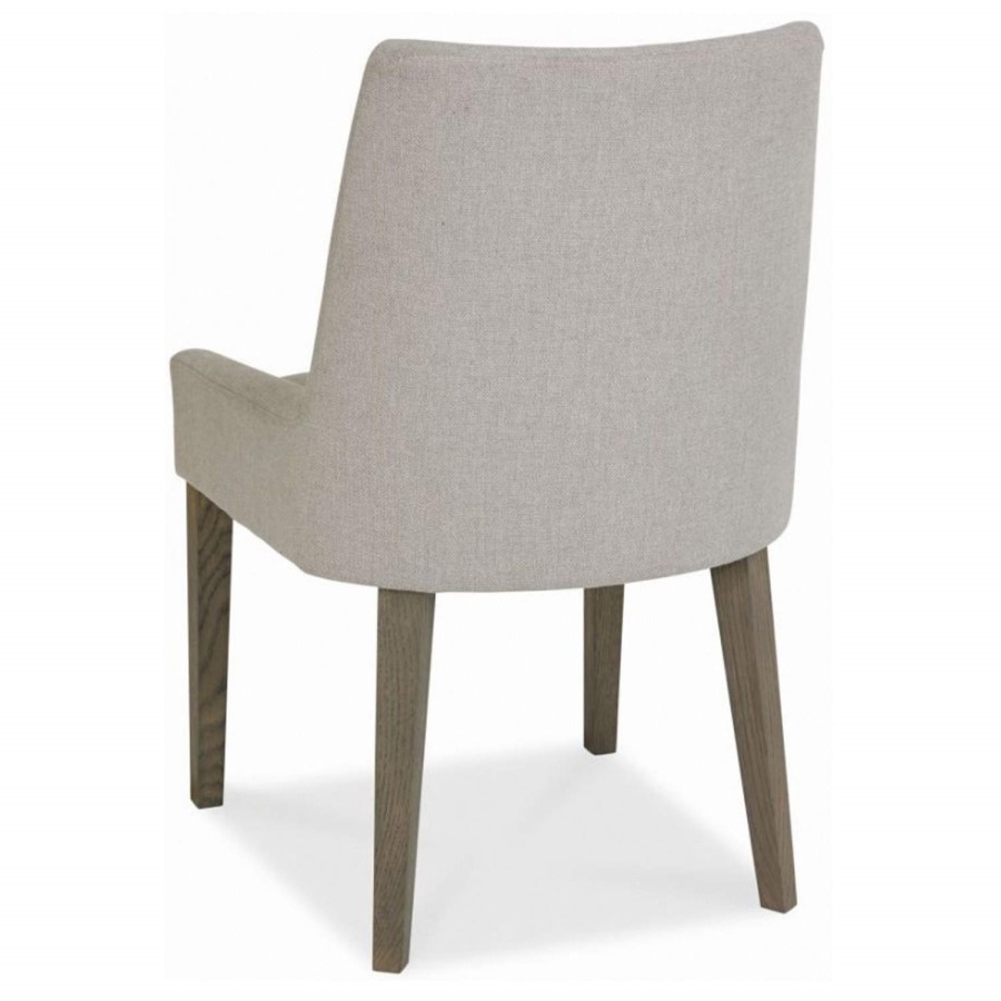 City Weathered Oak and Grey Pair of Scoop Back Chairs in Pebble Grey
