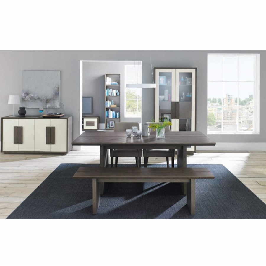 City Weathered Oak and Grey Pair of Scoop Back Chairs in Pebble Grey