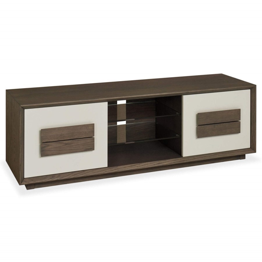 City Weathered Oak and Grey TV Unit