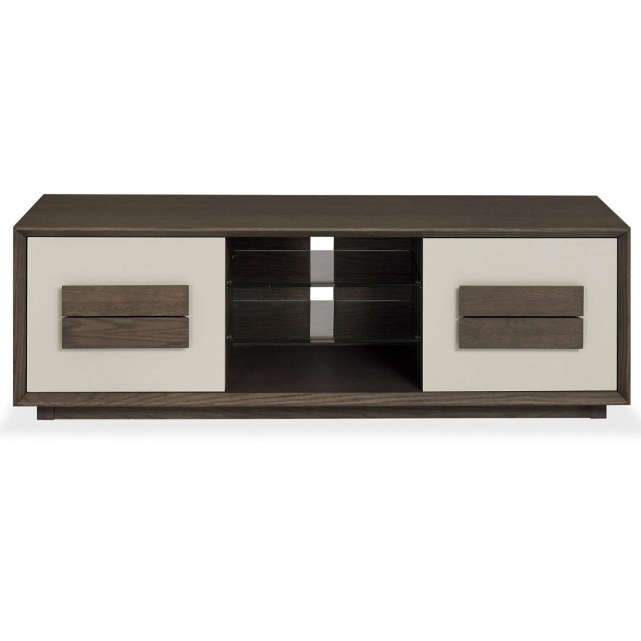 City Weathered Oak and Grey TV Unit