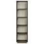 City Weathered Oak and Grey Narrow Bookcase
