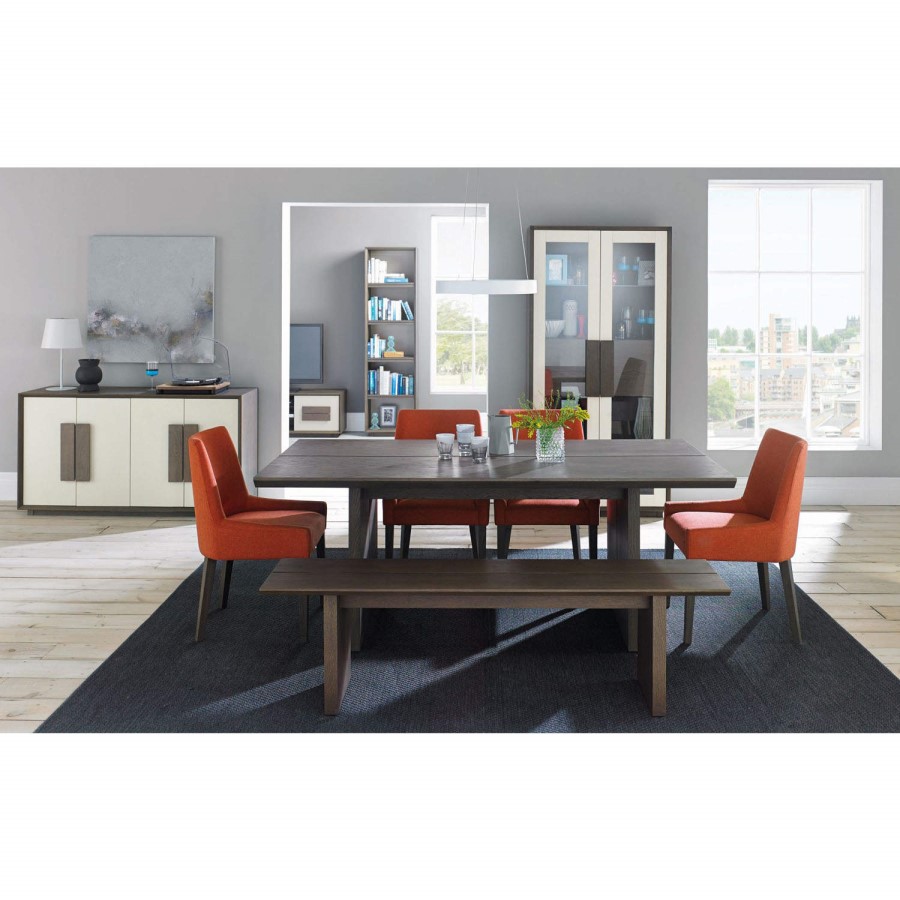 City Weathered Oak and Grey Narrow Bookcase
