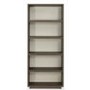 City Weathered Oak and Grey Wide Bookcase