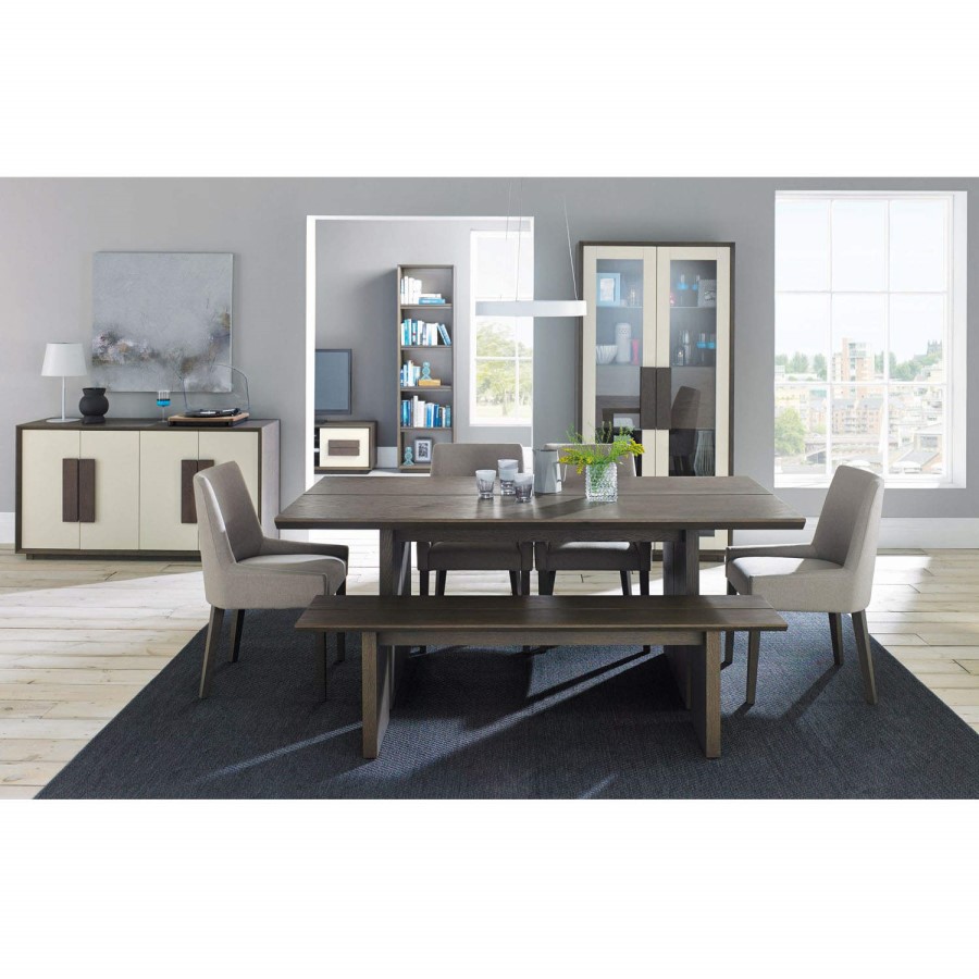 Bentley Designs City Weathered Oak and Grey Panel Table