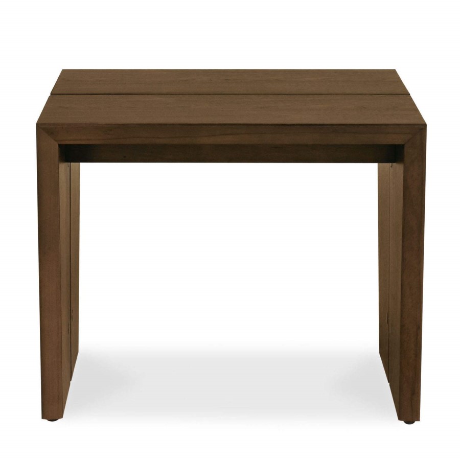 Bentley Designs City Walnut Panel Lamp Table