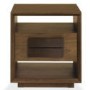 GRADE A1 - Bentley Designs City Walnut Lamp Table with Drawer