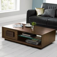GRADE A2 - Bentley Designs City Walnut Coffee Table with Drawer