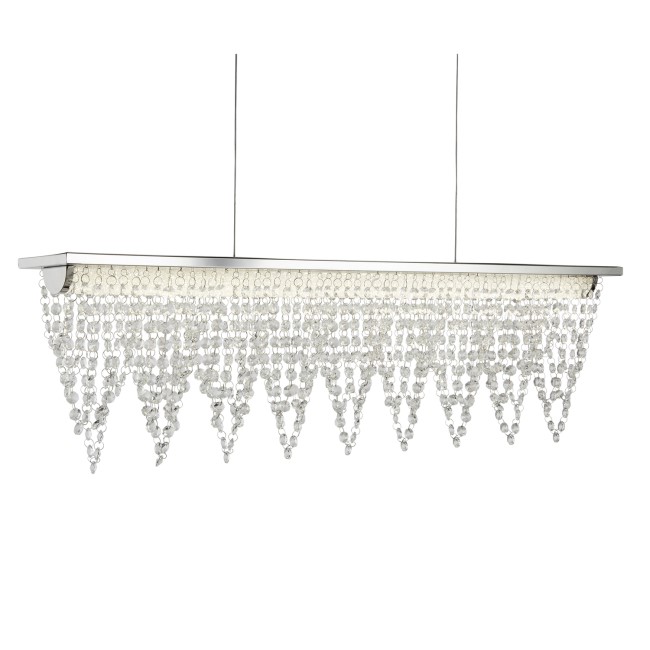 LED Ceiling Light with Chrome Crystals - Drape