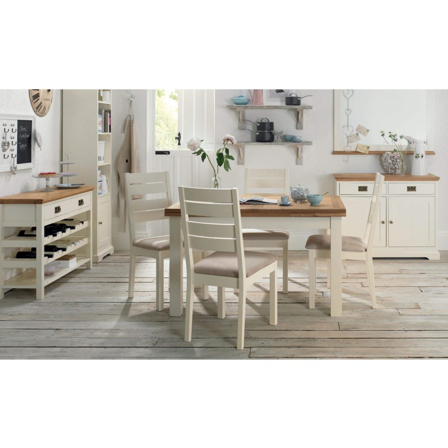 Provence Farmhouse Cream Extendable Dining Table - Bentley Designs