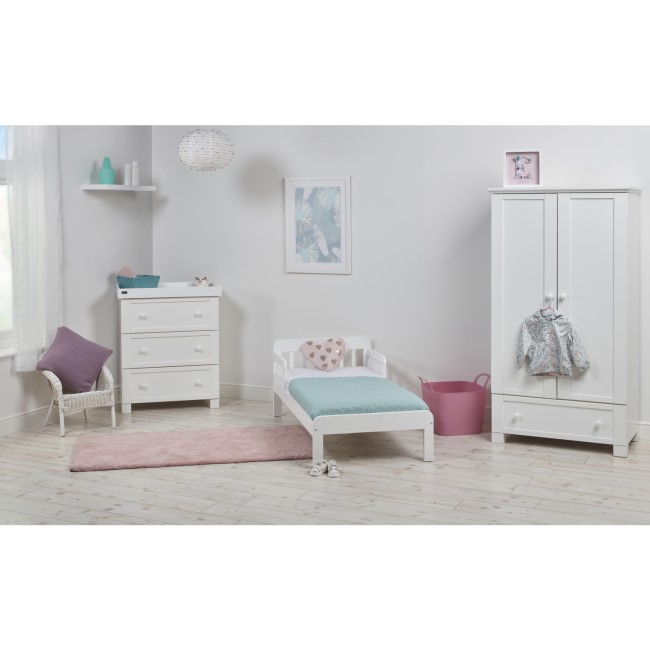 Toddler Bed Frame in White - Dakota - East Coast