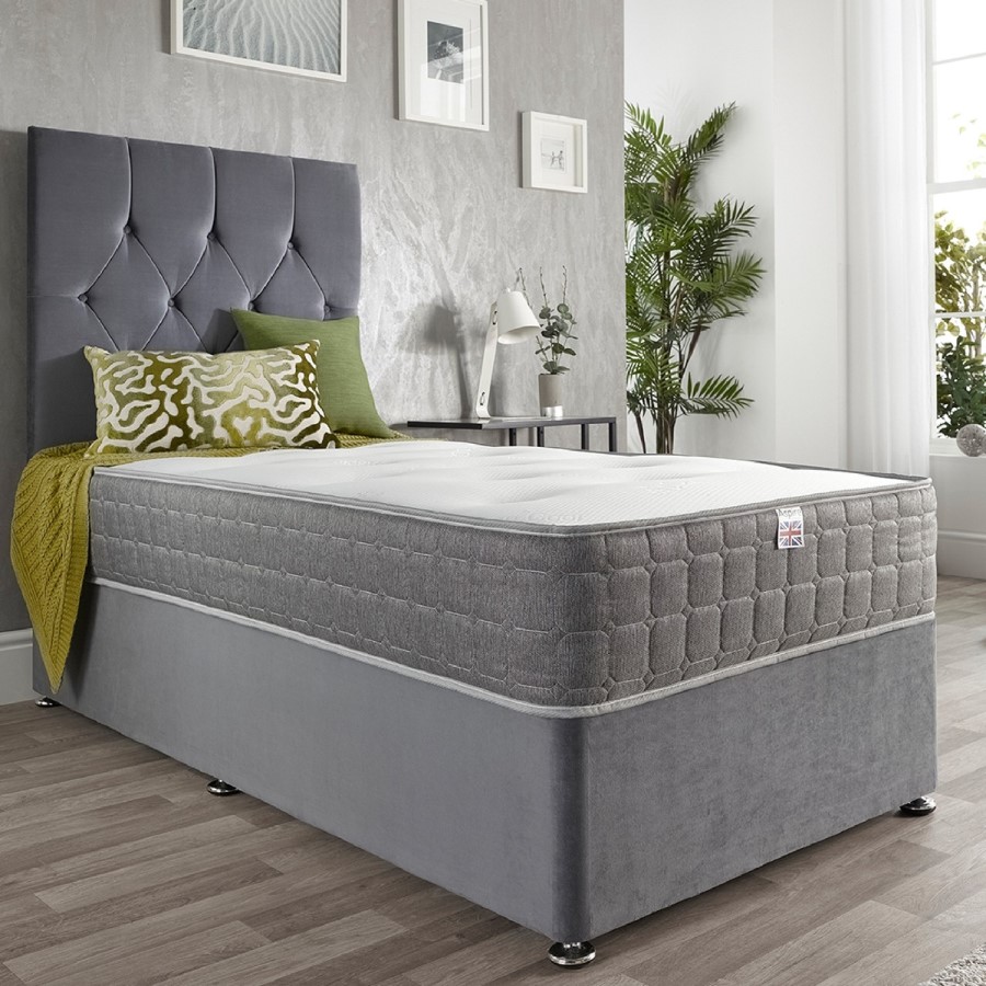 Aspire Furniture Quad Comfort Natural Eco Tufted Spring Mattress - Single