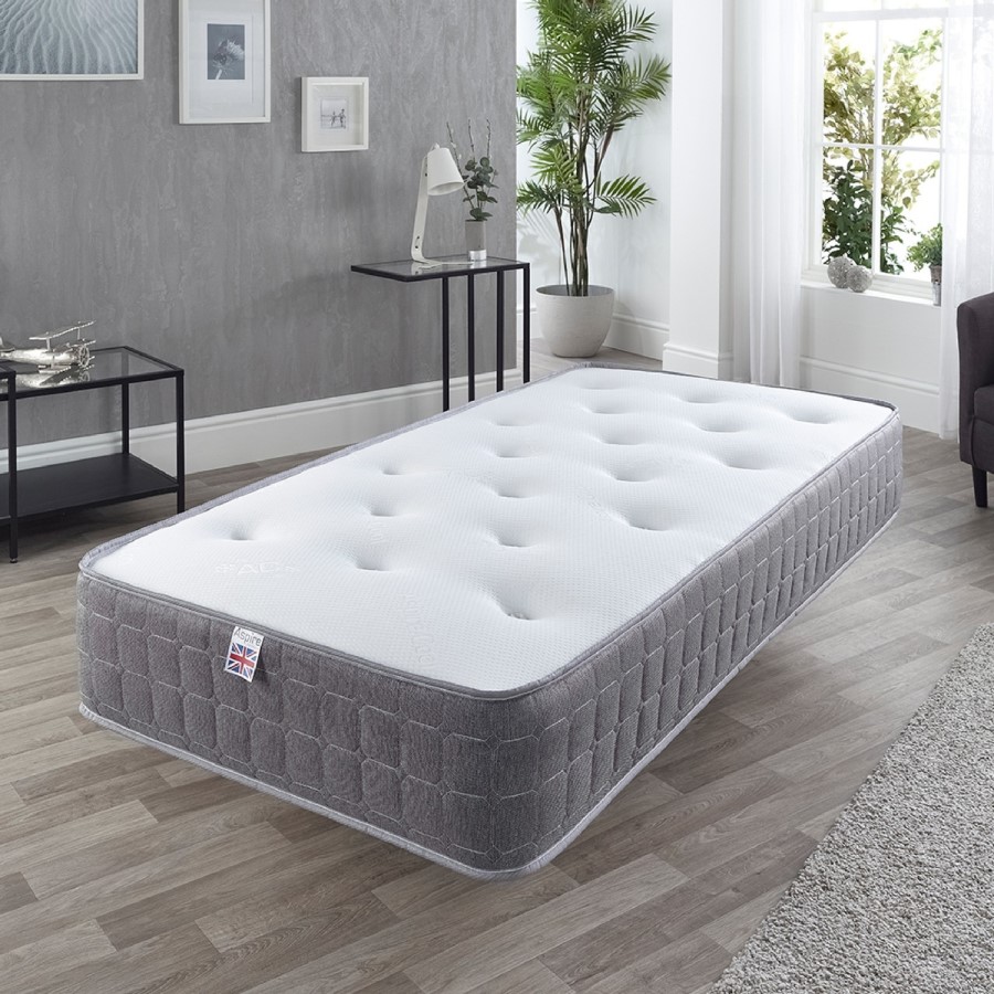 Aspire Furniture Quad Comfort Natural Eco Tufted Spring Mattress - Single