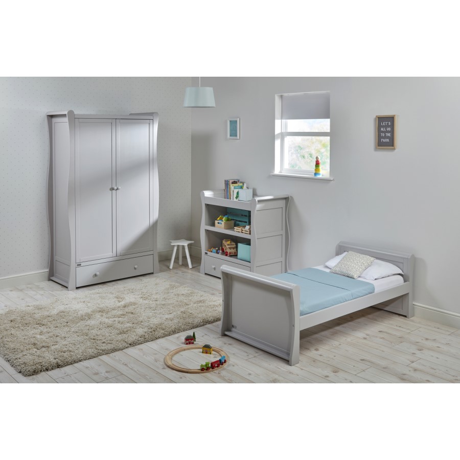 Grey Double Wardrobe with Drawer - East Coast Nebraska