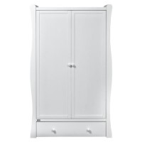 White Double Wardrobe with Drawer - East Coast Nebraska