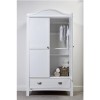 Nursery Wardrobe with Drawer in White - Toulouse - East Coast