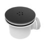 90mm Matt Black Shower Tray Waste