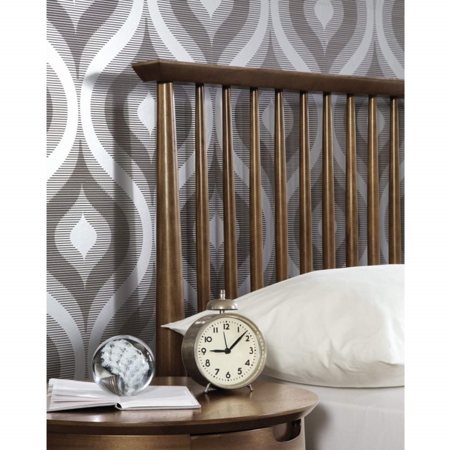 Bentley Designs Orbit Spindle Double Bed in Walnut