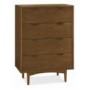 Bentley Designs Orbit 4 Drawer Chest in Walnut