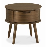 Bentley Designs Orbit Bedside Table in Walnut