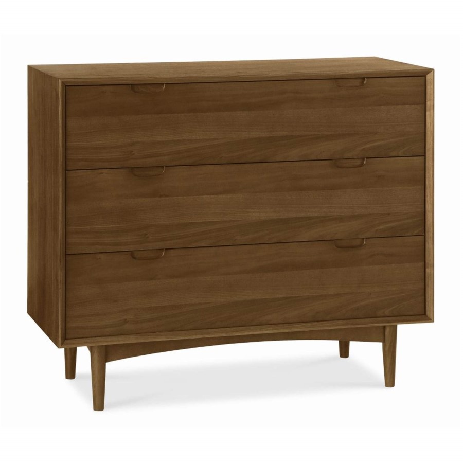 Bentley Designs Orbit Wide 3 Drawer Chest in Walnut