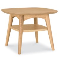 Bentley Designs Oslo Oak Lamp Table with Shelf