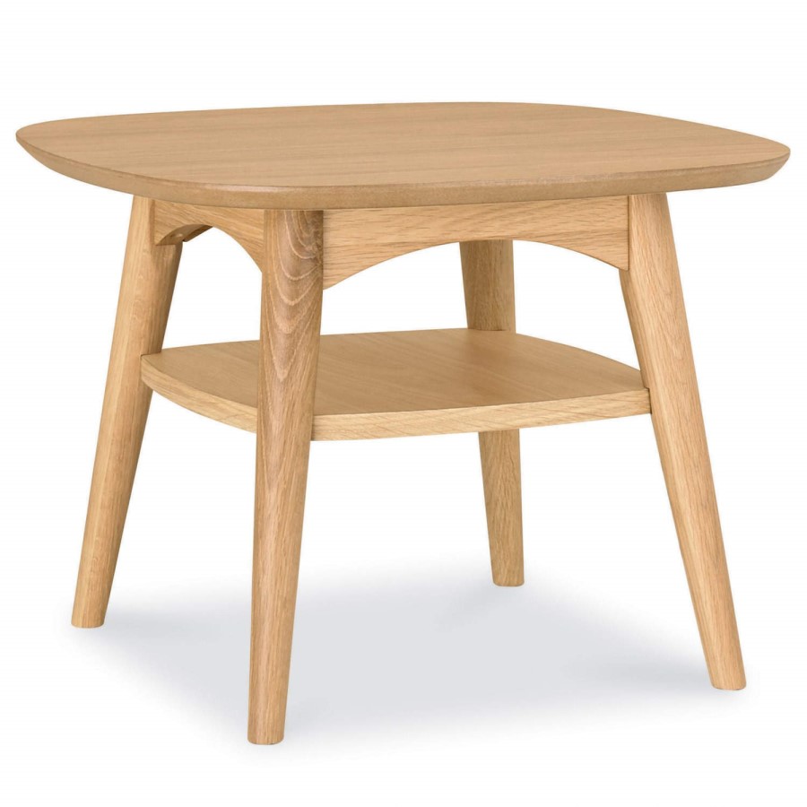 Bentley Designs Oslo Oak Lamp Table with Shelf