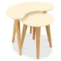 Bentley Designs Oslo Oak Nest of Tables with Ivory Tops