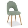 Bentley Designs Pair of Oslo Upholstered Dining Chairs in Aqua and Oak