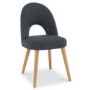 Bentley Designs Pair of Oslo Dining Chairs in Steel and Oak