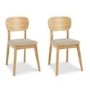 Bentley Designs Pair of Oslo Oak Dining Chairs
