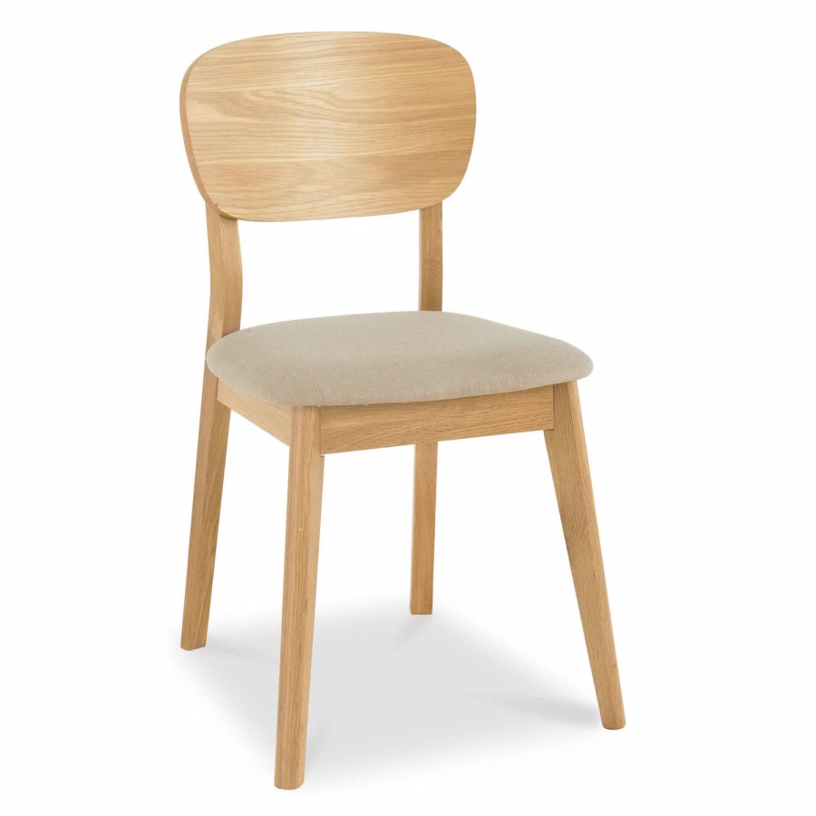 Bentley Designs Pair of Oslo Oak Dining Chairs