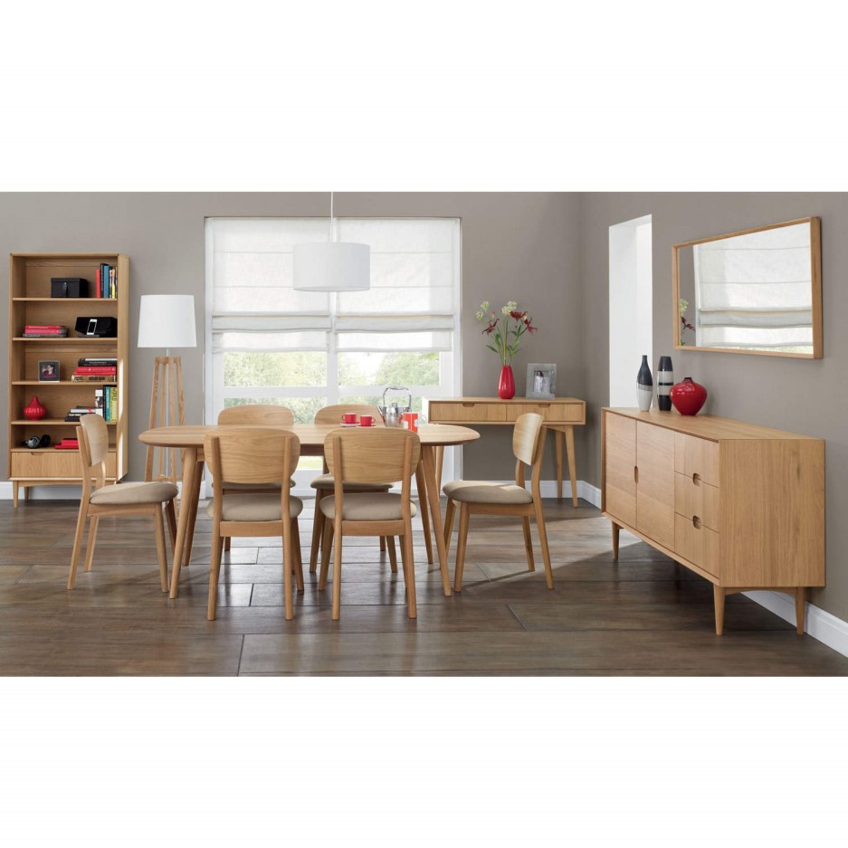 Oslo Scandi Extendable Solid Oak Dining Table Bentley Designs Range