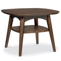 Bentley Designs Oslo Walnut Lamp Table With Shelf