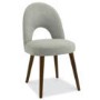 Bentley Designs Pair of Oslo Fabric Dining Chairs in Linen and Walnut