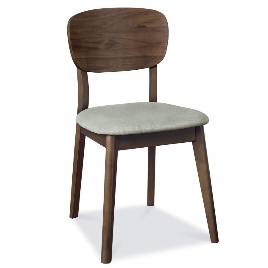 Bentley Designs Pair of Oslo Walnut Dining Chairs