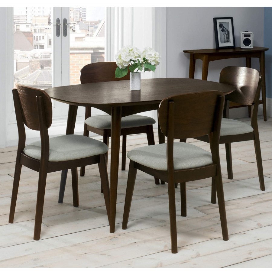 Bentley Designs Pair of Oslo Walnut Dining Chairs