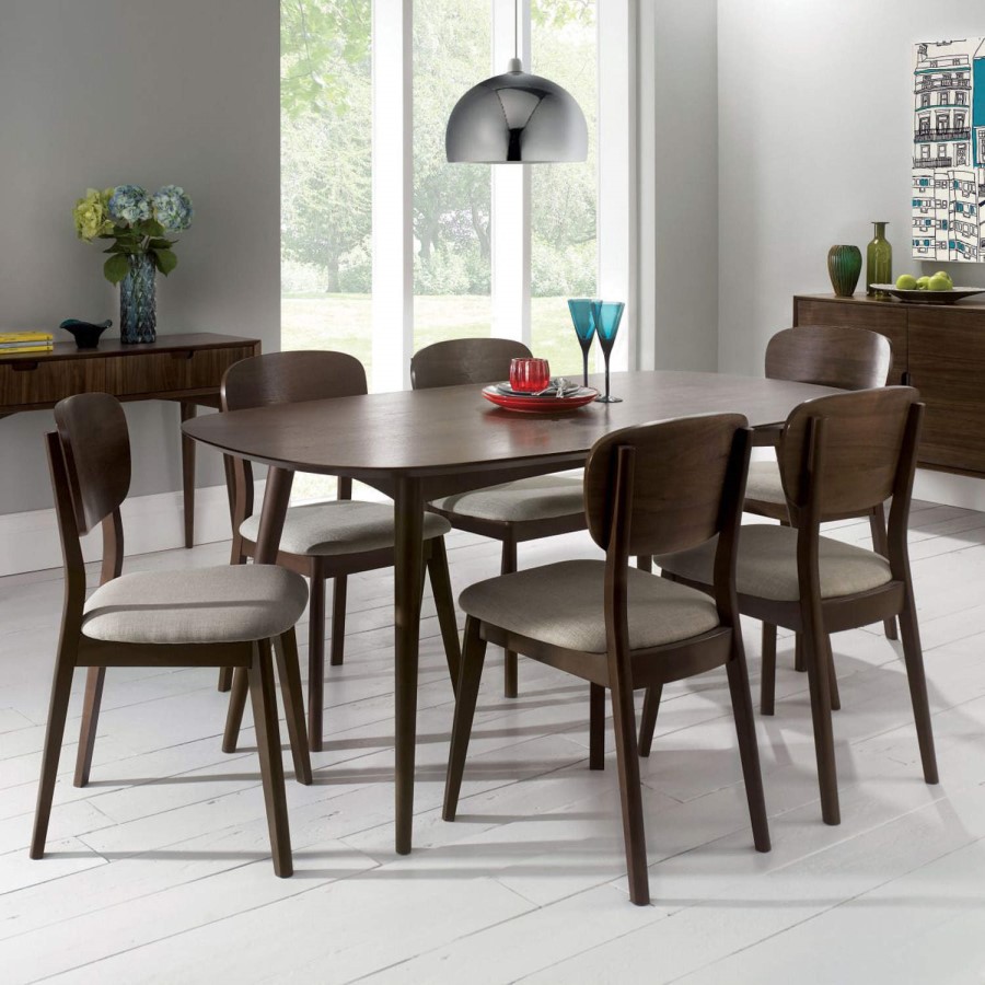 Oslo Walnut 6 Seater Dining Table