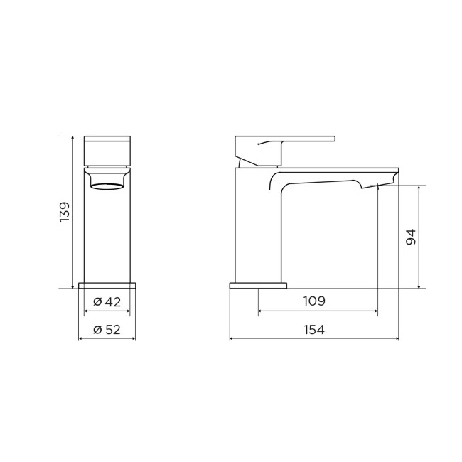 Nickel Mono Basin Mixer Tap with Slotted Waste - Albury