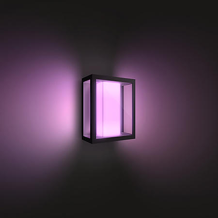 Philips Hue Outdoor Impress Wall Lantern Black - Wide