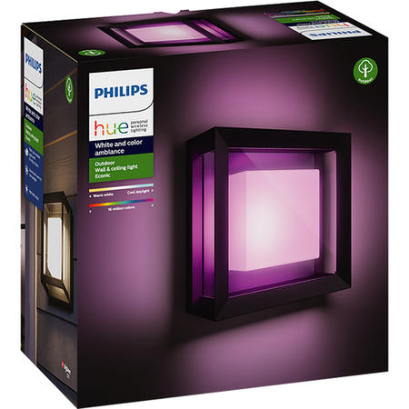 Philips Hue Econic Outdoor Wall Light Black