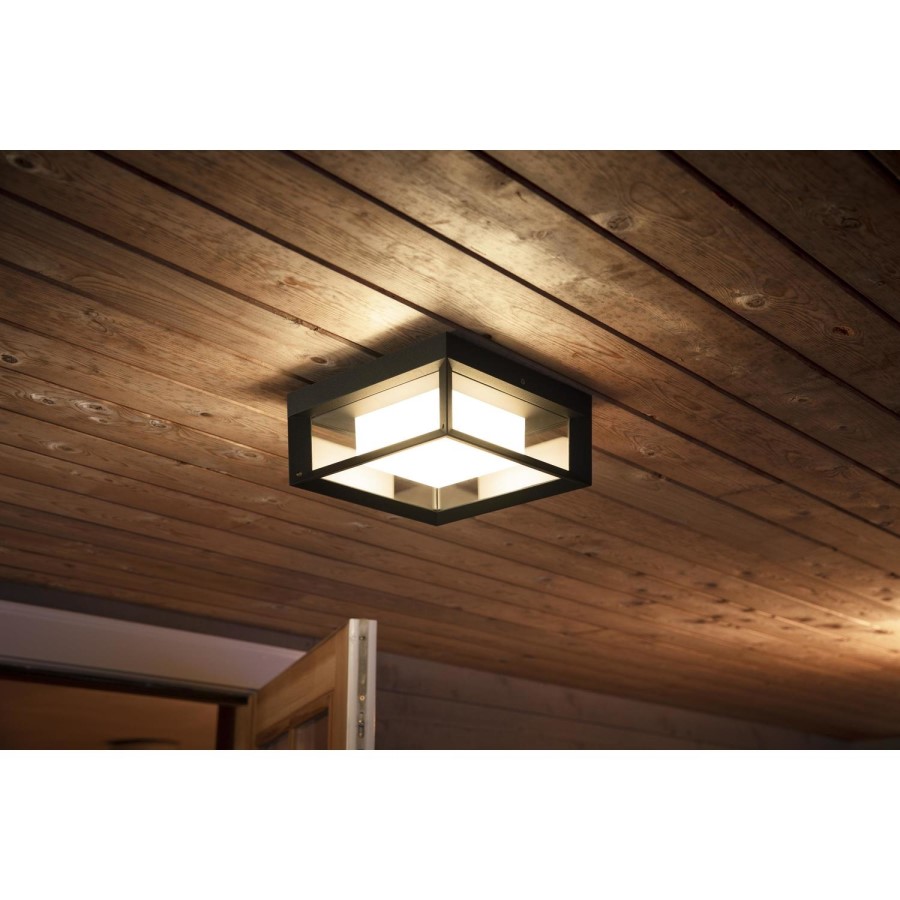 Philips Hue Econic Outdoor Wall Light Black